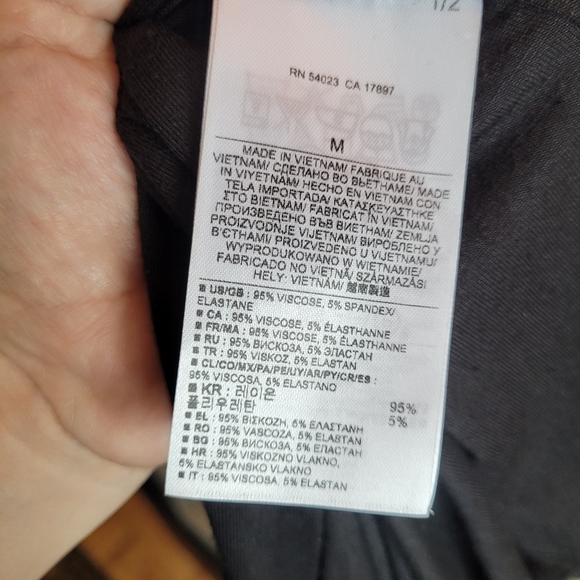 Banana Republic Ruched Sides Lined midi skirt Black Medium - Picture 6 of 6